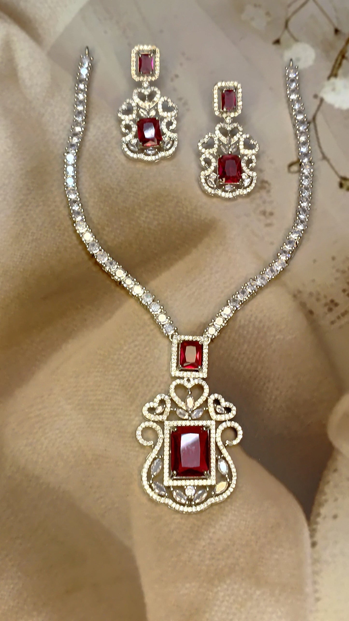 Ruby AD Necklace Set