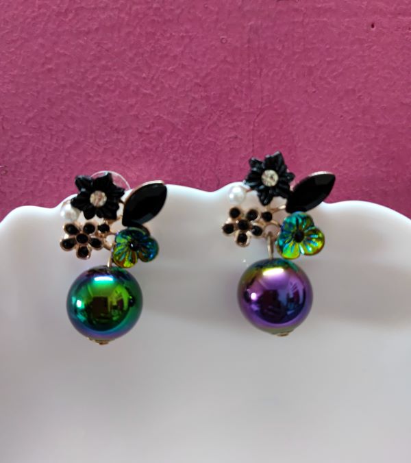 Multicolored Stud Pin Earrings
