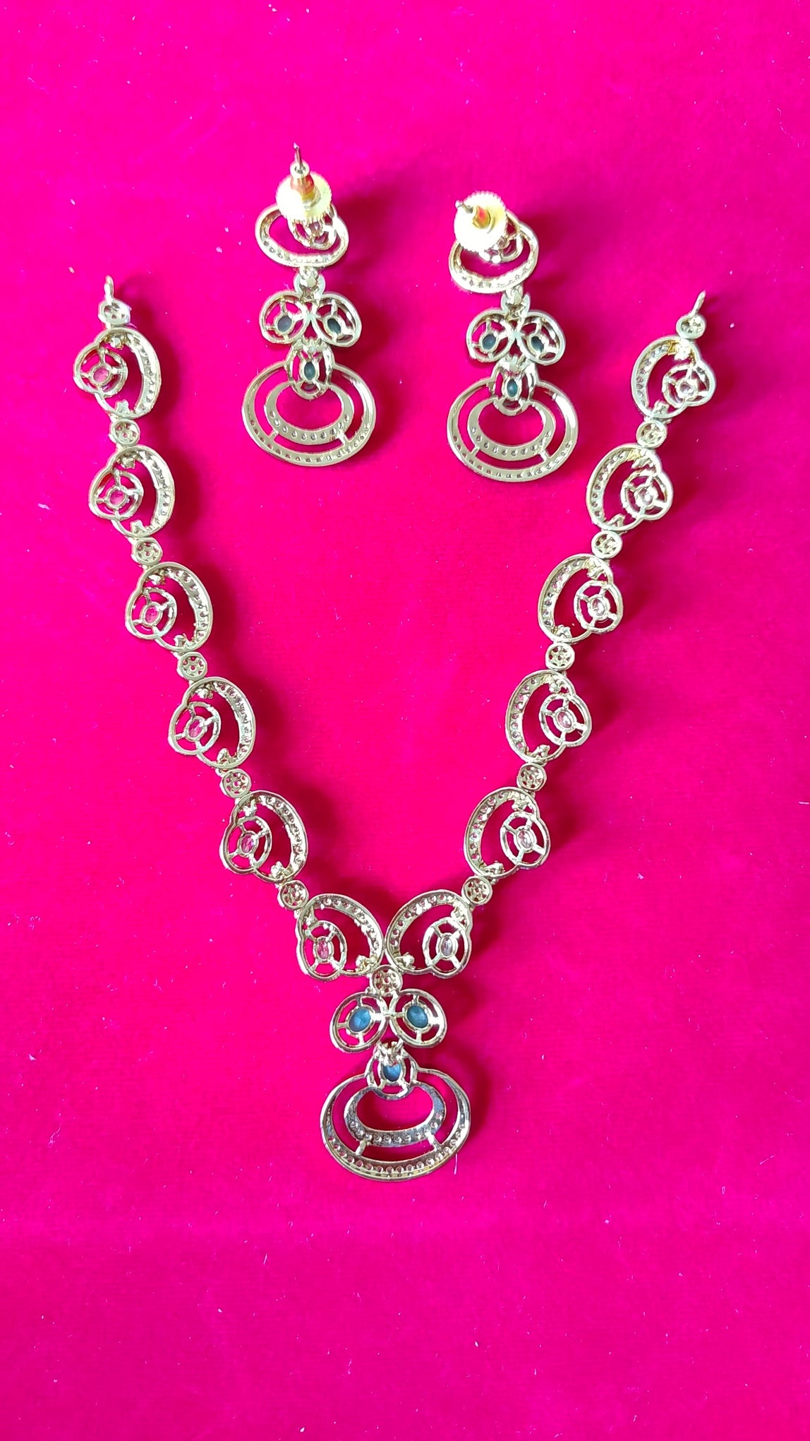 Gold plated Matte Necklace Set