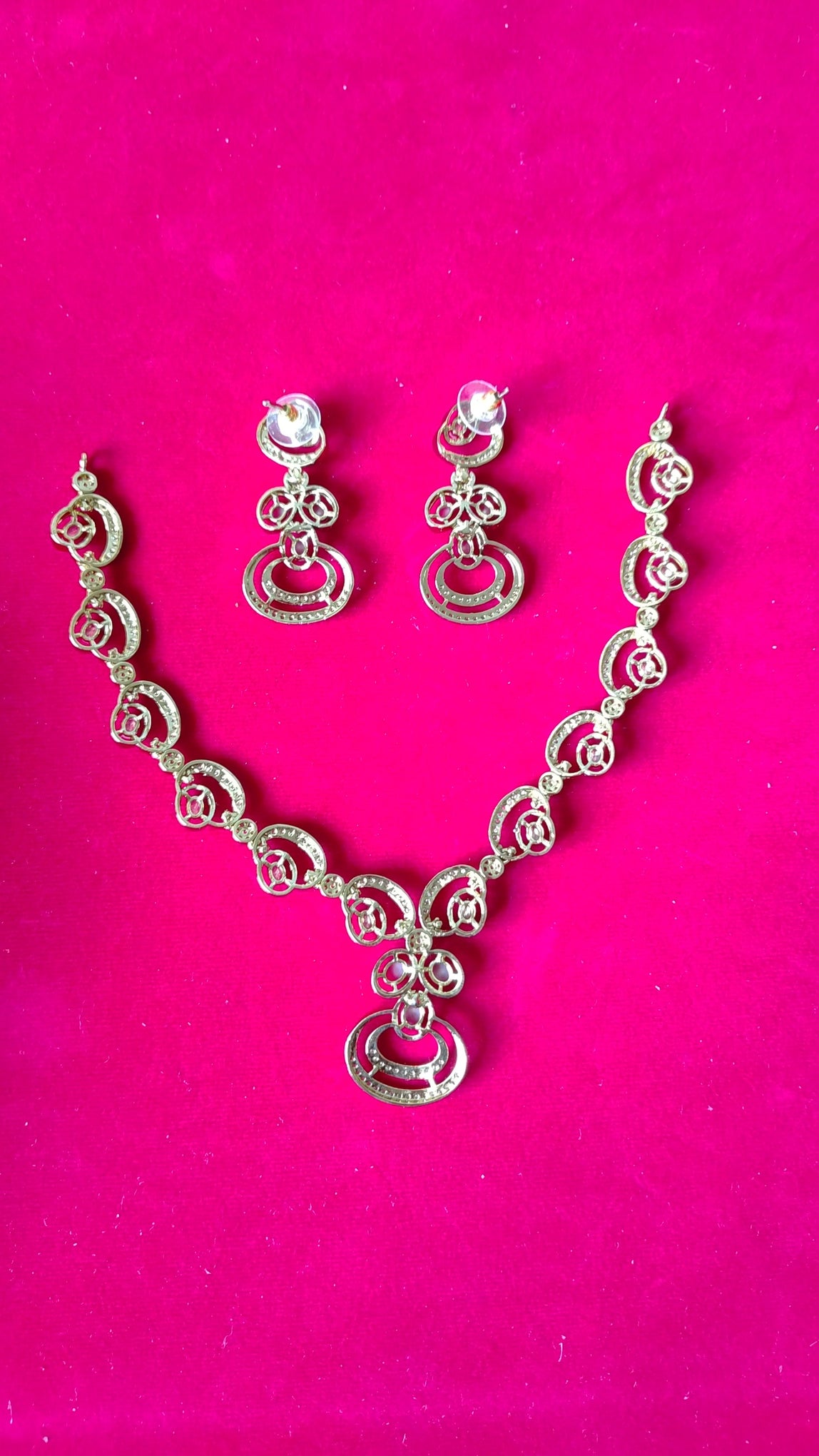 Gold plated Matte Necklace Set