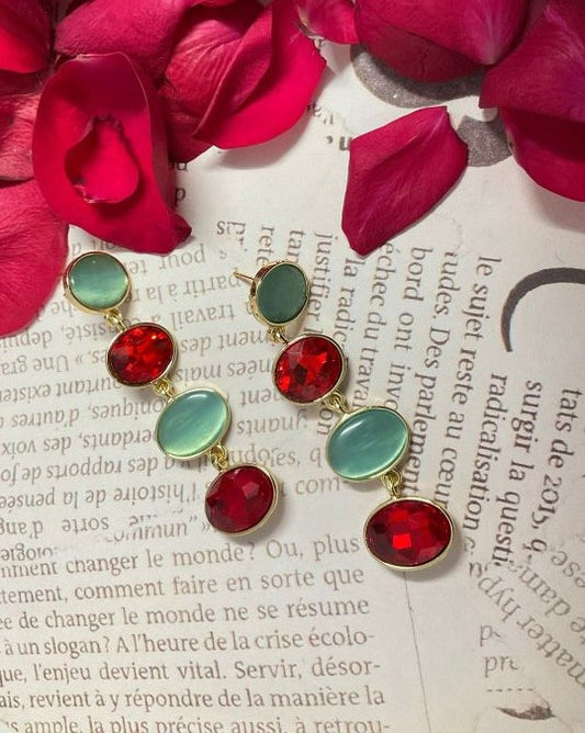 Red Monalisa Stone Dangler